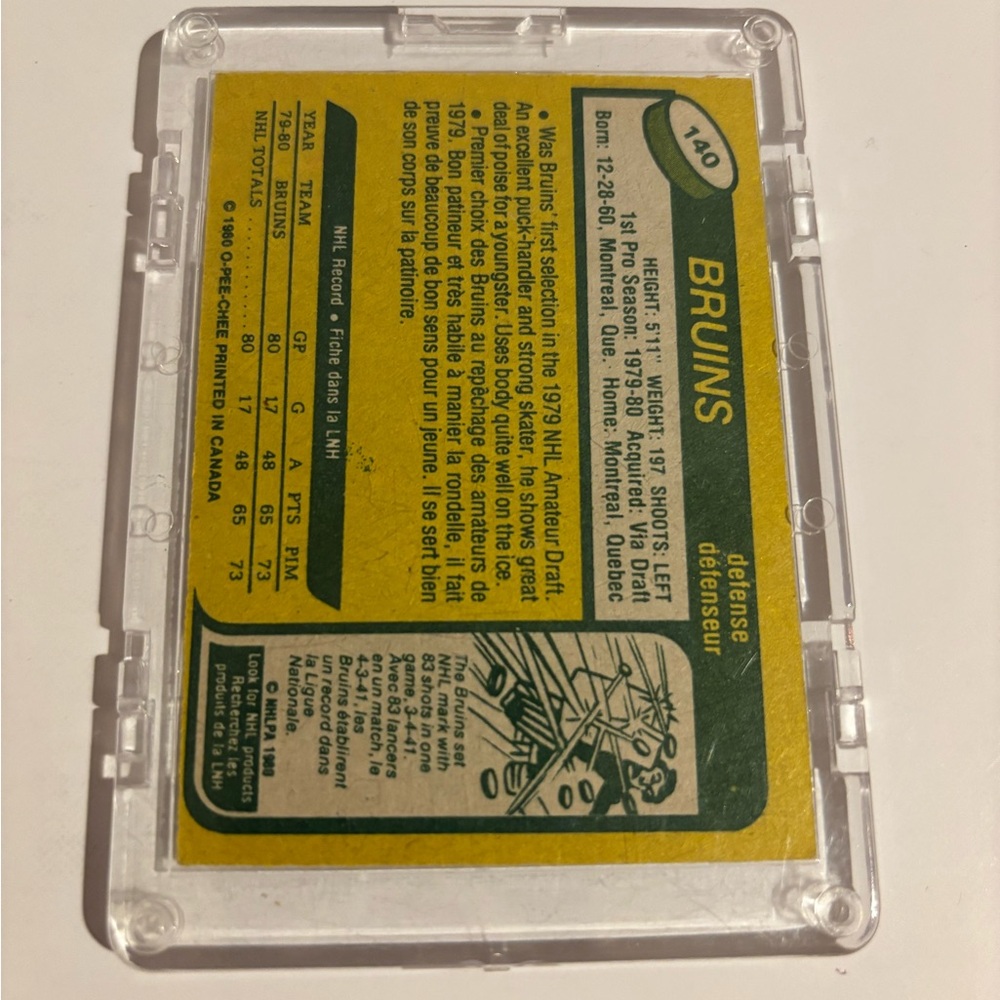 Ray Bourque Rookie Card - Picture 2 of 2